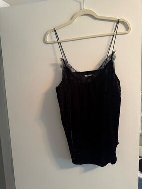 Urban Outfitters Velvety Lace Trim Tank